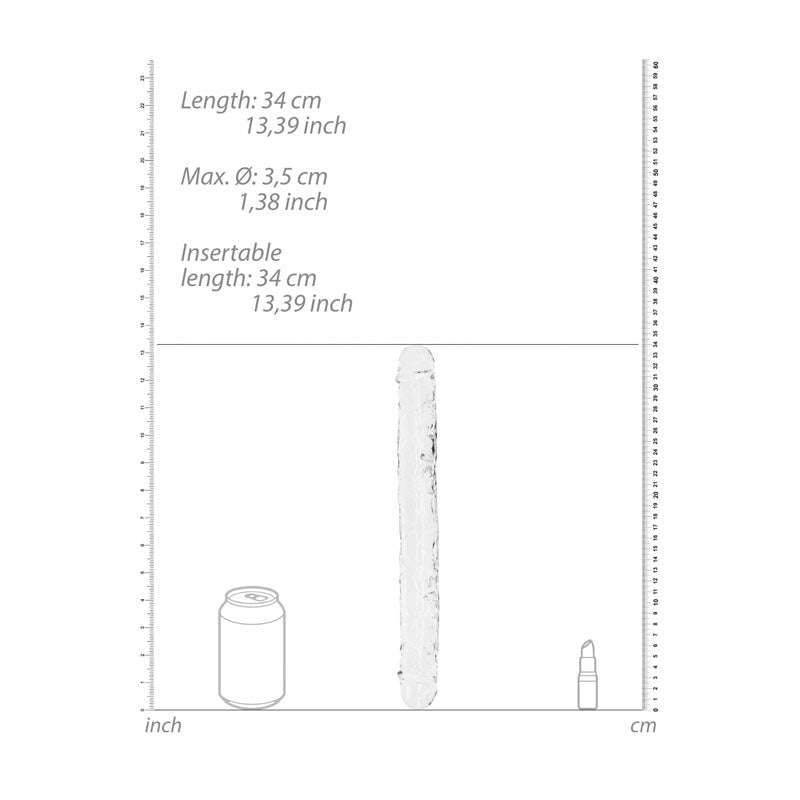 REALROCK 34 cm Double Dong - Clear - Clear 34 cm (14) Double Dong