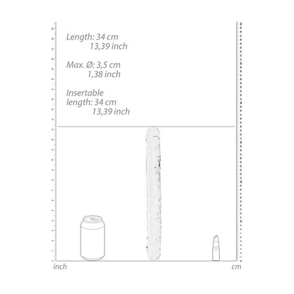 REALROCK 34 cm Double Dong - Clear - Clear 34 cm (14) Double Dong