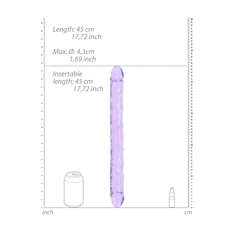 REALROCK 45 cm Double Dong - Purple - Purple 45 cm (18) Double Dong