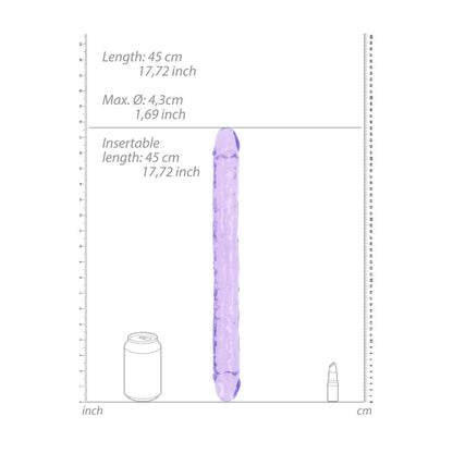 REALROCK 45 cm Double Dong - Purple - Purple 45 cm (18) Double Dong