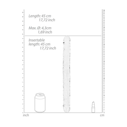 REALROCK 45 cm Double Dong - Clear - Clear 45 cm (18) Double Dong