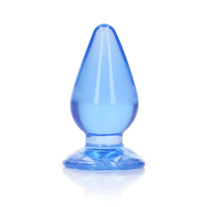 REALROCK 9 cm Anal Plug - Blue - Blue 9 cm (3.5) Butt Plug