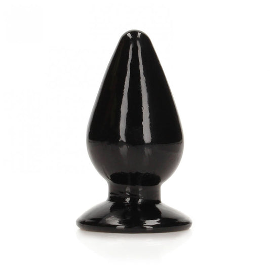 REALROCK 11.5 cm Anal Plug - Black - Black 11.5 cm (4.5) Butt Plug