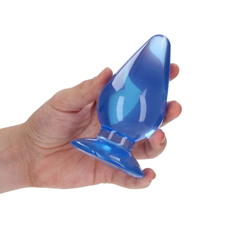 REALROCK 11.5 cm Anal Plug - Blue - Blue 11.5 cm (4.5) Butt Plug