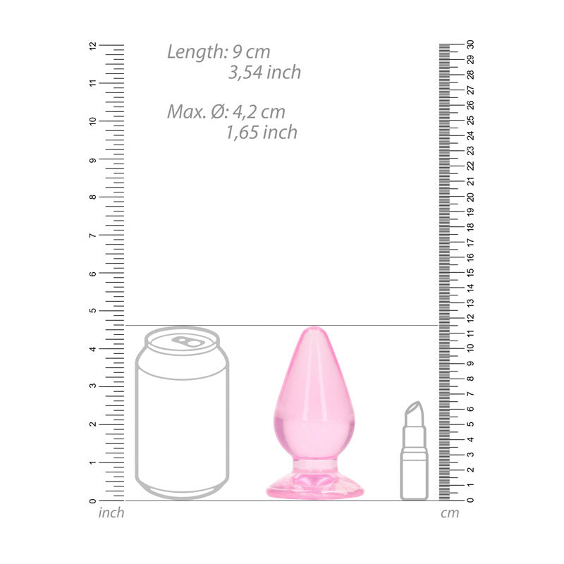 REALROCK 11.5 cm Anal Plug - Pink - Pink 11.5 cm (4.5) Butt Plug