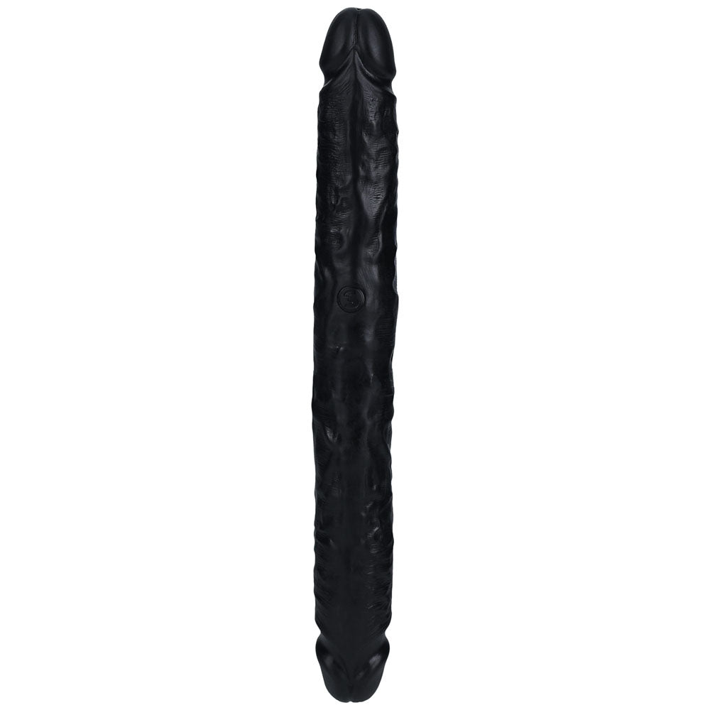 REALROCK 30cm Slim Double Dildo - Black - Black 30 cm (12) Double Dong