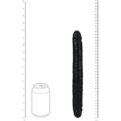 REALROCK 30cm Slim Double Dildo - Black - Black 30 cm (12) Double Dong