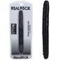 REALROCK 35cm Slim Double Dildo - Black - Black 35 cm (14) Double Dong