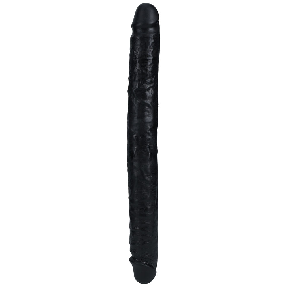 REALROCK 35cm Slim Double Dildo - Black - Black 35 cm (14) Double Dong