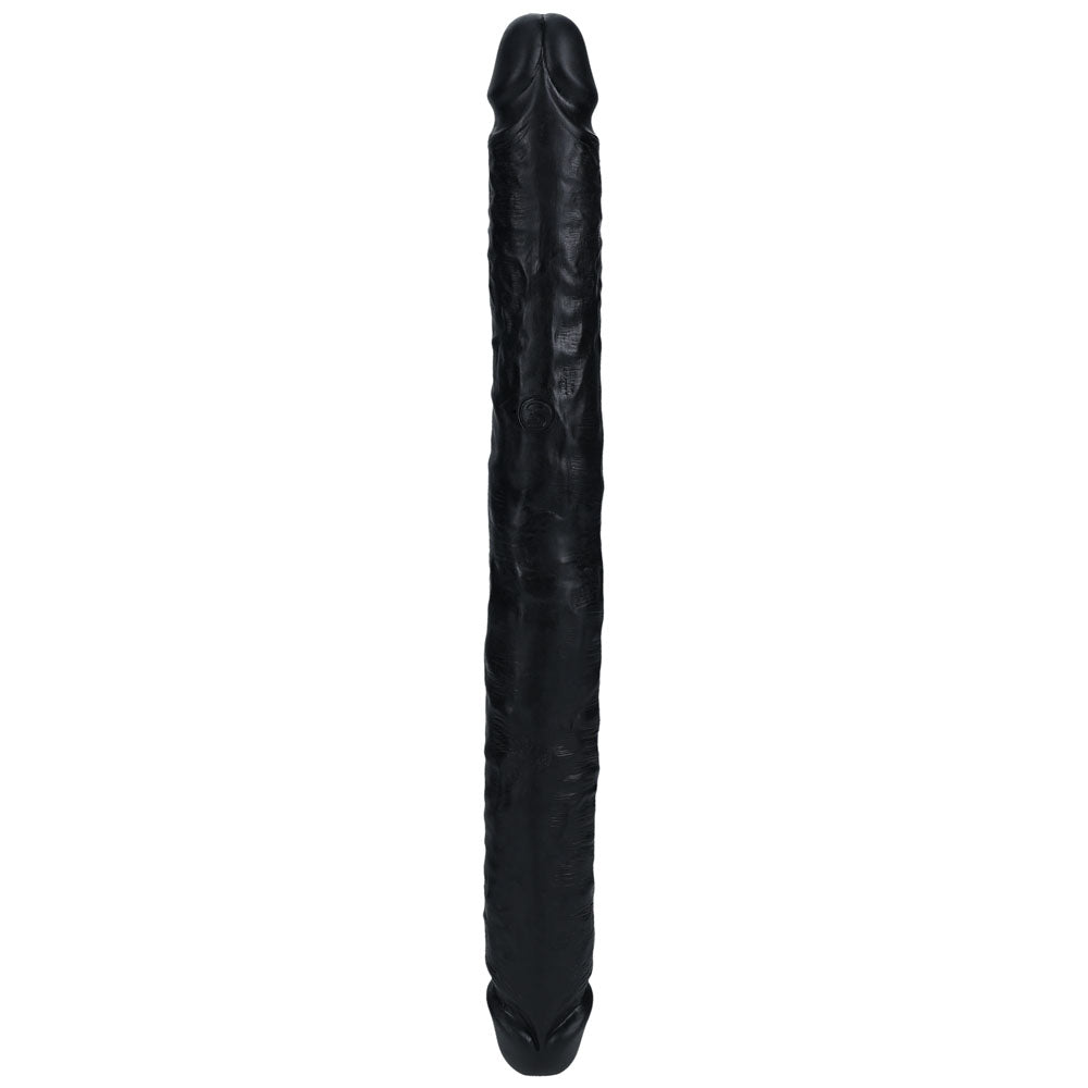 REALROCK 35cm Slim Double Dildo - Black - Black 35 cm (14) Double Dong