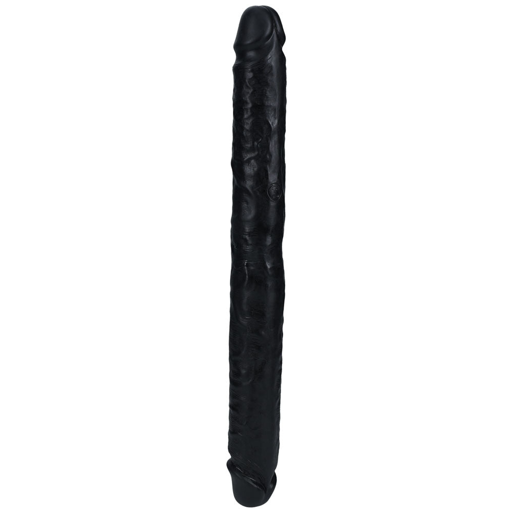 REALROCK 35cm Slim Double Dildo - Black - Black 35 cm (14) Double Dong