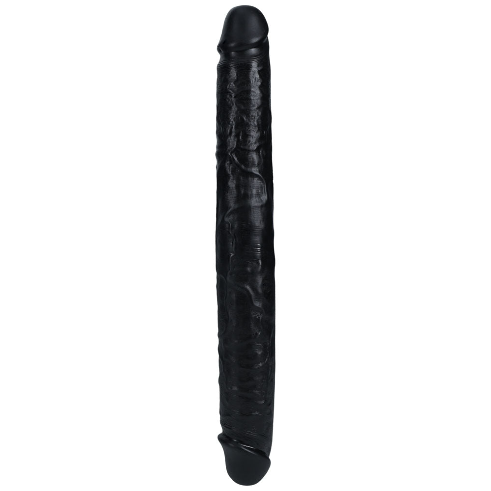 REALROCK 35cm Thick Double Dildo - Black - Black 35 cm (14) Thick Double Dong