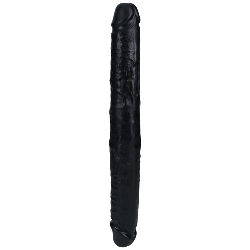 REALROCK 35cm Thick Double Dildo - Black - Black 35 cm (14) Thick Double Dong