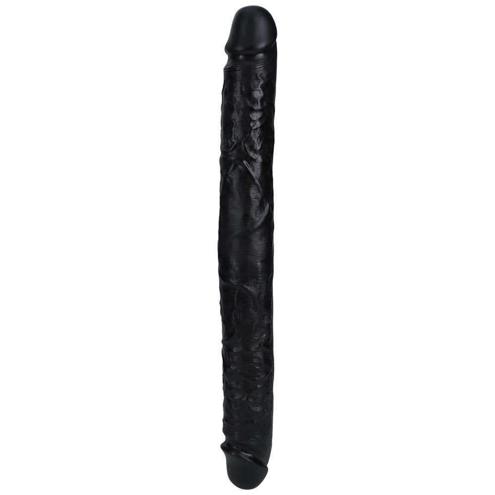 REALROCK 40cm Thick Double Dildo - Black - Black 40 cm (16) Thick Double Dong