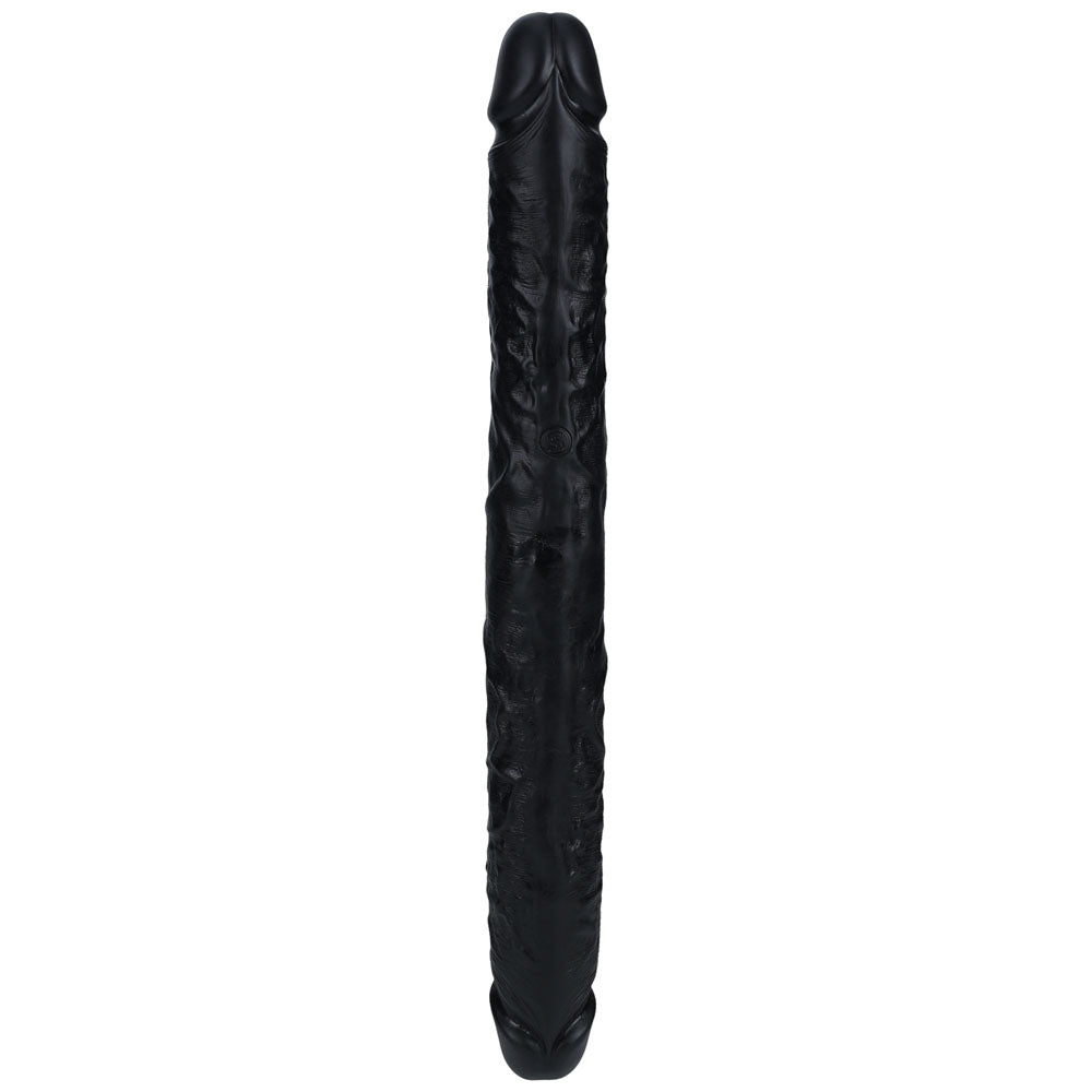 REALROCK 40cm Thick Double Dildo - Black - Black 40 cm (16) Thick Double Dong