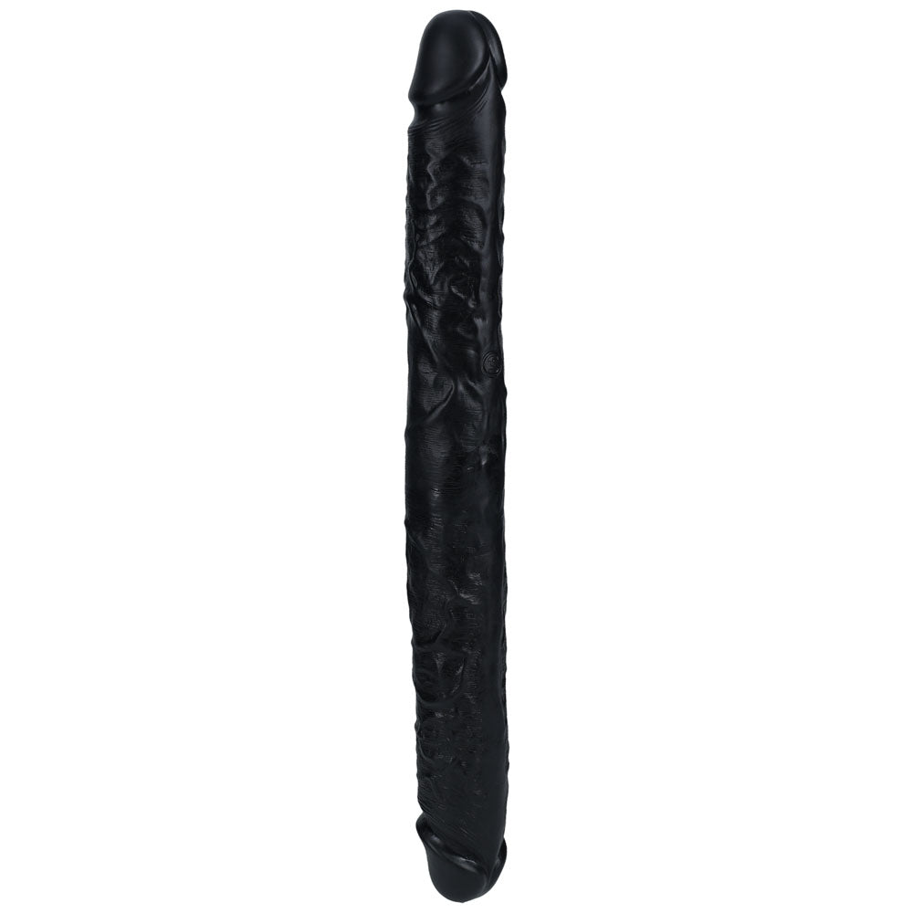 REALROCK 40cm Thick Double Dildo - Black - Black 40 cm (16) Thick Double Dong