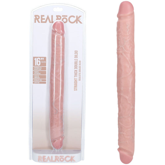 REALROCK 40cm Thick Double Dildo - Flesh - Flesh 40 cm (16) Thick Double Dong