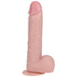 REALROCK 20cm Vibrating + Thrusting Cock with Balls - Flesh - Flesh 20.3 cm (8) USB Rechargeabl