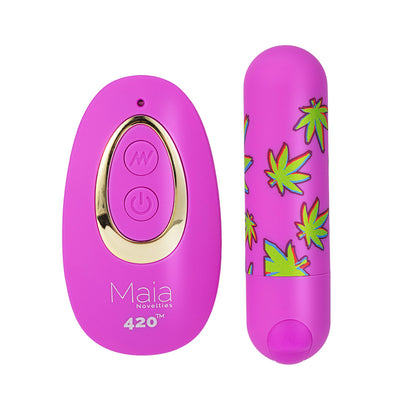 Maia JESSI 420 Remote - Purple 7.6 cm USB Rechargeable Bullet with Wireless Remote