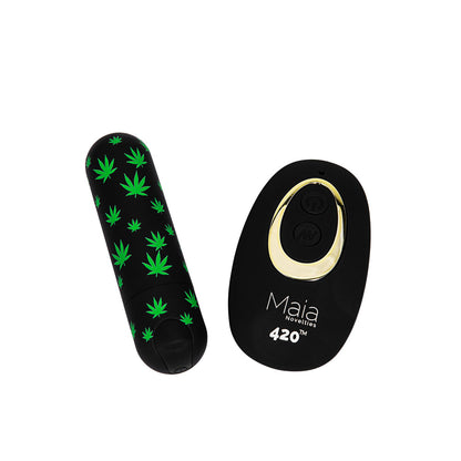 Maia DATE NIGHT 420 PANTY VIBE - L/XL - Black L/XL 420 Panty with Black USB Rechargeable Bullet