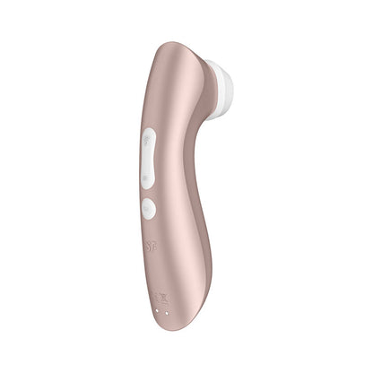 Satisfyer Pro 2+ Rose Gold - Rose Gold Touch-Free USB-Rechargeable Clitoral Stimulator with Vib