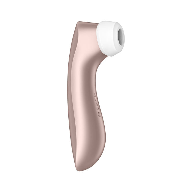 Satisfyer Pro 2+ Rose Gold - Rose Gold Touch-Free USB-Rechargeable Clitoral Stimulator with Vib