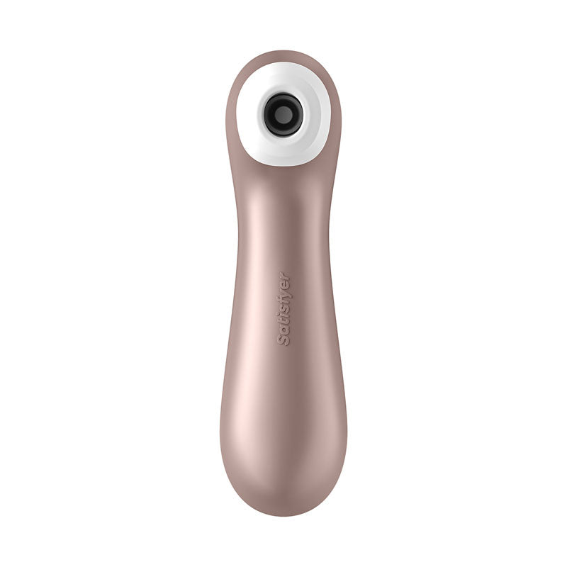 Satisfyer Pro 2+ Rose Gold - Rose Gold Touch-Free USB-Rechargeable Clitoral Stimulator with Vib