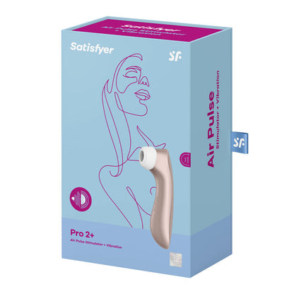 Satisfyer Pro 2+ Rose Gold - Rose Gold Touch-Free USB-Rechargeable Clitoral Stimulator with Vib