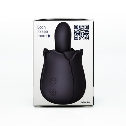 Skins Rose Buddies - The Bums N Roses - Black USB Rechargeable Anal Rimming Stimulator