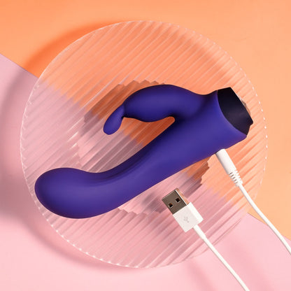 Selopa PLUM JOB - Purple 13.5 cm USB Rechargeable Rabbit Vibrator