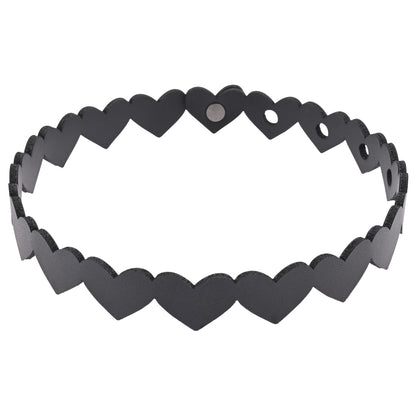 Sex & Mischief Heart Day Collar - Black Collar