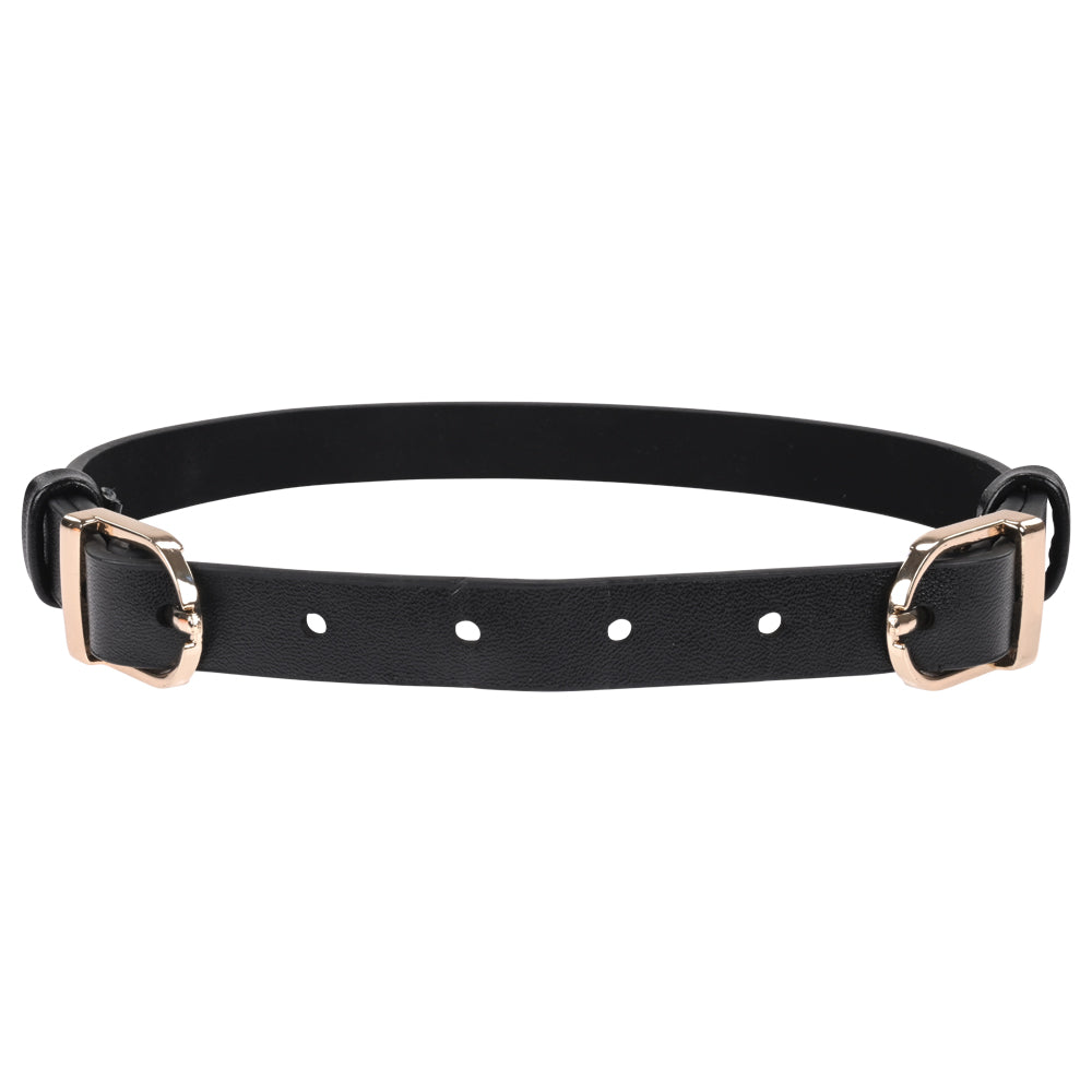 Sex & Mischief Double Buckle Day Collar - Black Collar