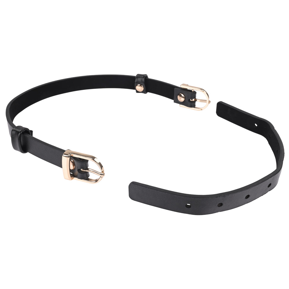 Sex & Mischief Double Buckle Day Collar - Black Collar