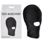 Sex & Mischief Shadow Hood - Black Hood with Mouth Opening