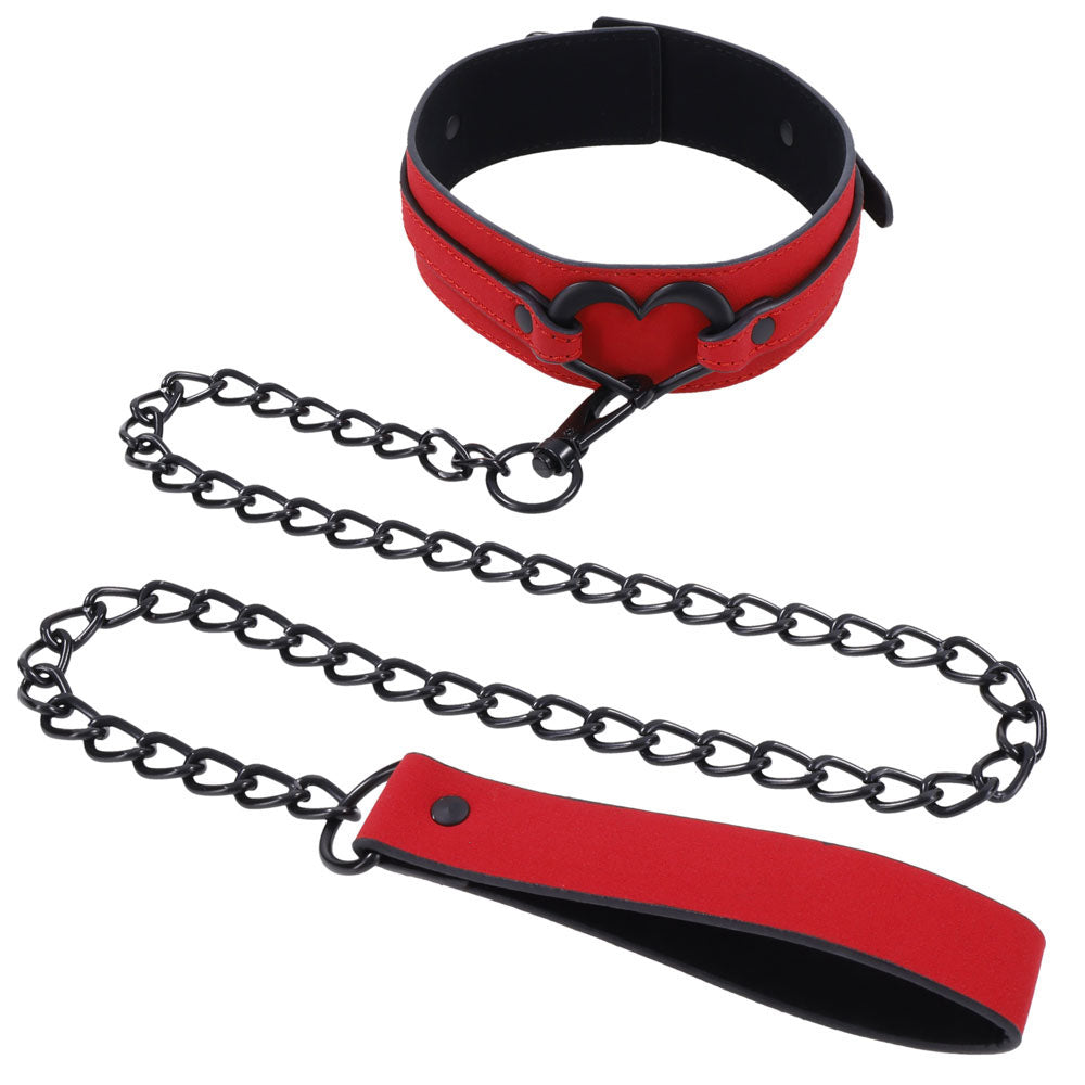 Sex & Mischief Amor Collar and Leash - Red Restraint