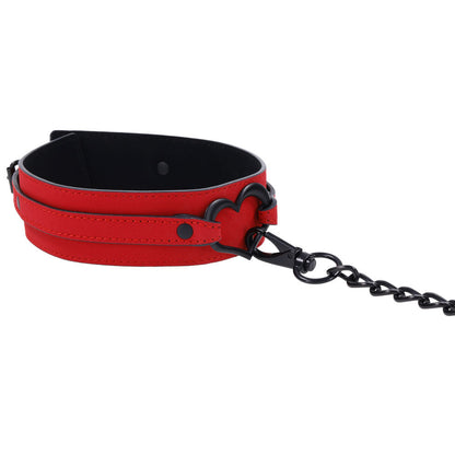 Sex & Mischief Amor Collar and Leash - Red Restraint