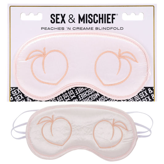 Sex & Mischief Peaches n CreaMe Blindfold - Peach Eyemask