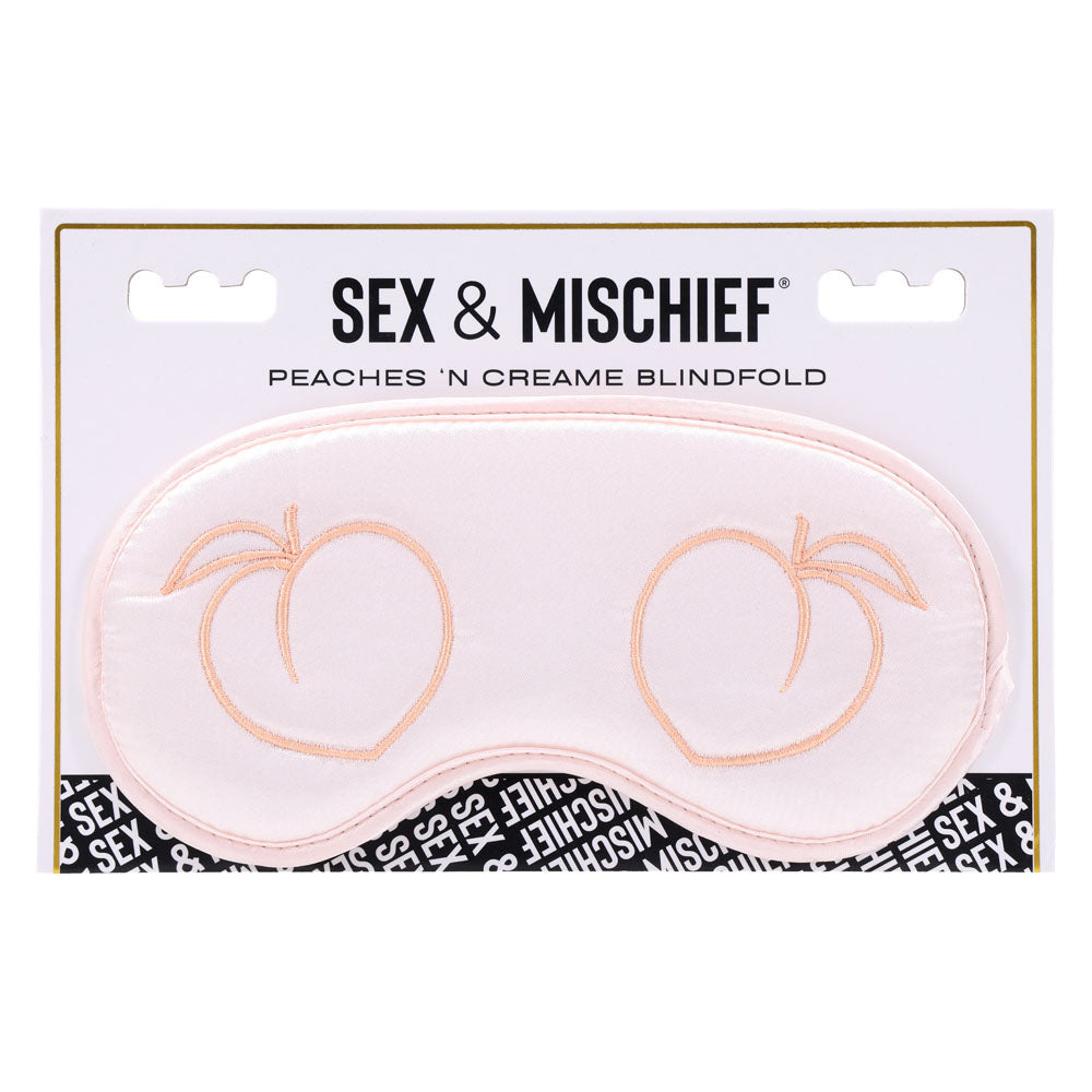 Sex & Mischief Peaches n CreaMe Blindfold - Peach Eyemask