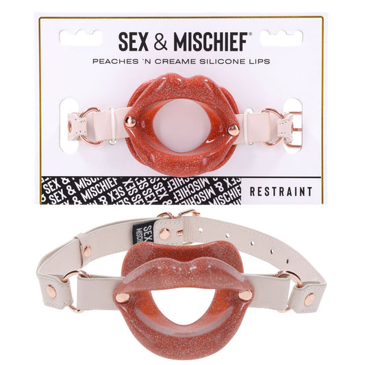 Sex & Mischief Peaches n CreaMe Silicone Lips - Peach Mouth Restraint