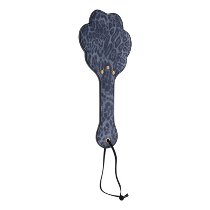 Sex & Mischief Cougar Paw Paddle - Navy Blue/Gold Spanking Paddle