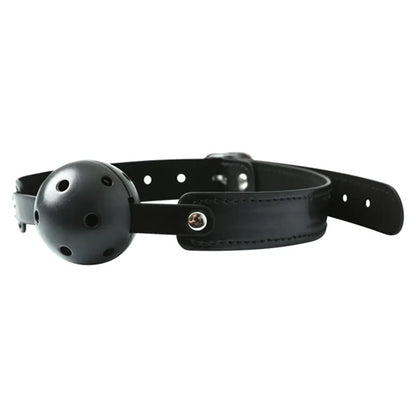 Sex & Mischief Breathable Ball Gag - Black Mouth Restraint