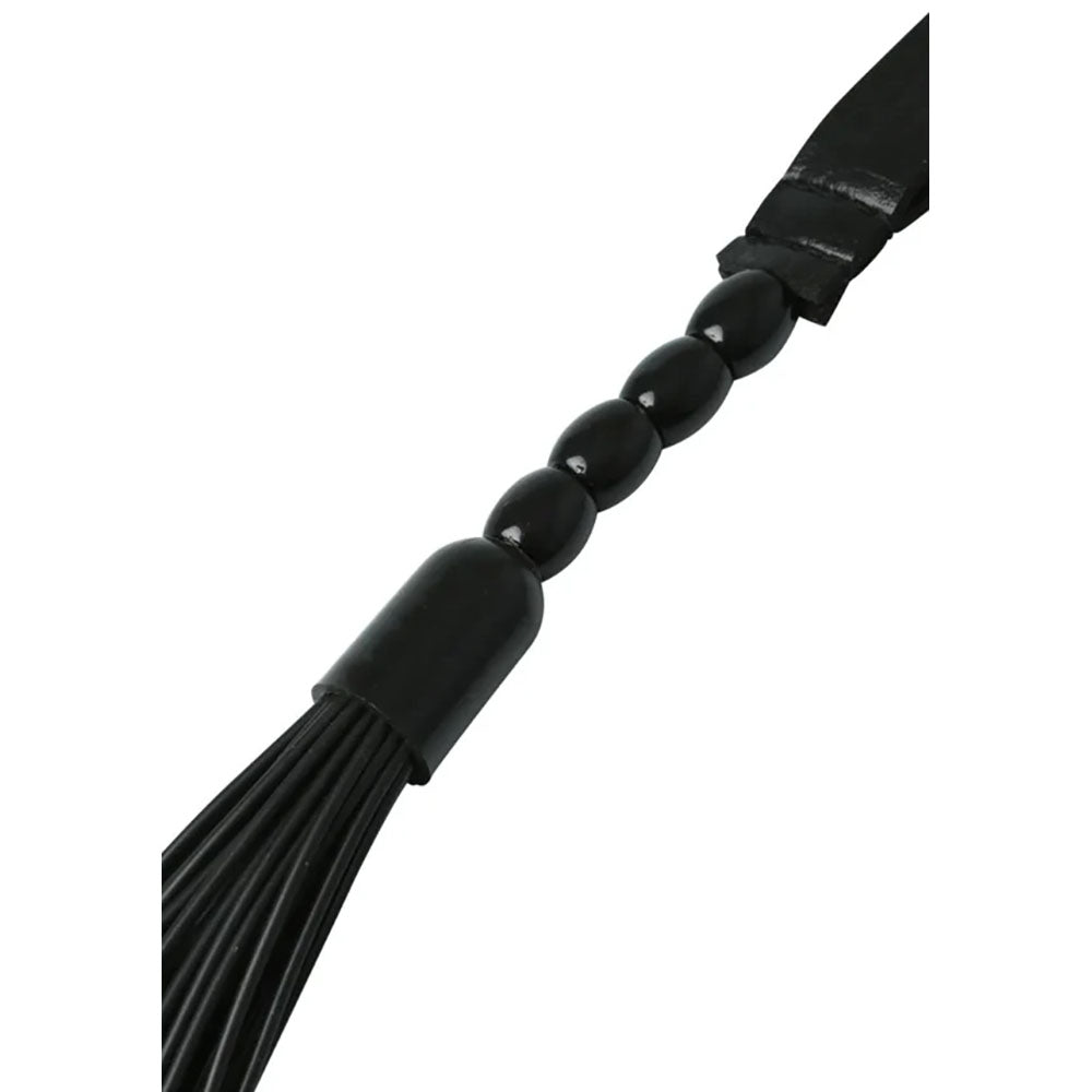 Sex & Mischief Noir Whip - Black 40 cm Rubber Whip