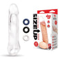 Size Up 1 Inch See-Thru Penis Extender with Ball Loop - Clear 2.5 cm (1) Penis Extension Sleeve