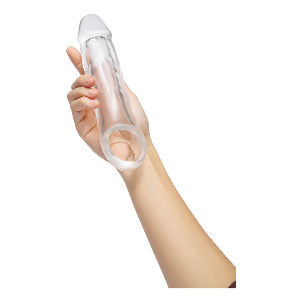 Size Up 2 Inch See-Thru Penis Extender with Ball Loop - Clear 5 cm (2) Penis Extension Sleeve