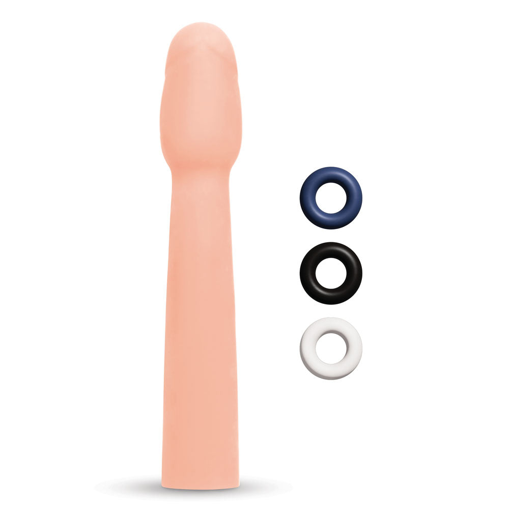 Size Up Realistic 2 Inch Penis Extender - Flesh 5 cm (2) Penis Extension Sleeve