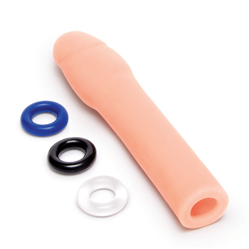 Size Up Realistic 2 Inch Penis Extender - Flesh 5 cm (2) Penis Extension Sleeve