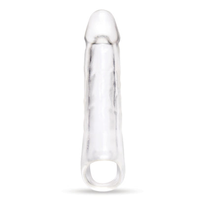 Size Up 3 Inch See-Thru Penis Extender with Ball Loop - Clear 7.6 cm (3) Penis Extension Sleeve