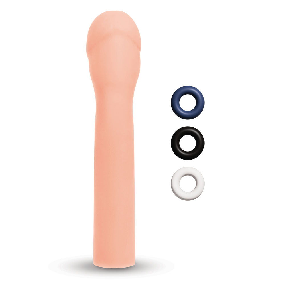 Size Up Realistic 3 Penis Extender - Flesh 7.6 cm (3) Penis Extension Sleeve