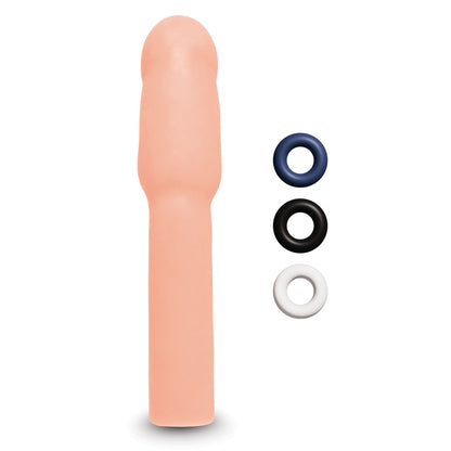 Size Up Realistic 4 Inch Penis Extender - Flesh 10.1 cm (4) Penis Extension Sleeve