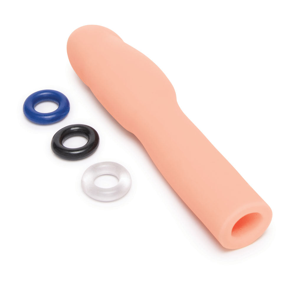 Size Up Realistic 4 Inch Penis Extender - Flesh 10.1 cm (4) Penis Extension Sleeve